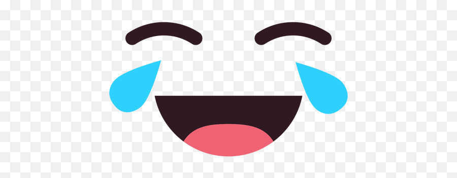 Simple Crying Laughing Emoticon Face - Happy Emoji,Crying Laughing Emoji Png