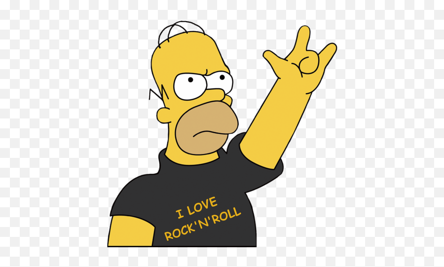 Rock And Roll Png Make Unique Homer I - Homer Rock And Roll Png Emoji,Rock And Roll Png