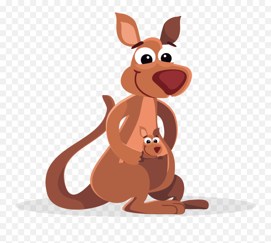 Download Hd Kangaroo Clipart Cartoon - Cute Transparent Clipart Transparent Background Kangaroo Png Emoji,Kangaroo Clipart