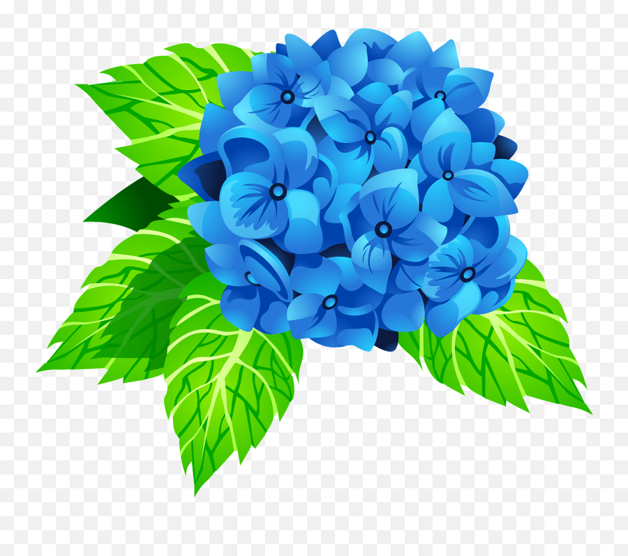 Hydrangea Flower Clipart Free Download Transparent Png - Blue Hydrangea Flower Clipart Emoji,Blue Flower Clipart