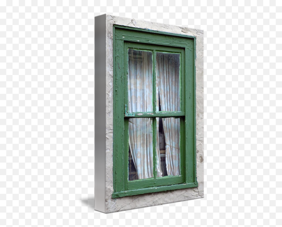 Old Green Window By Don Beaulieu Emoji,Window Frame Png