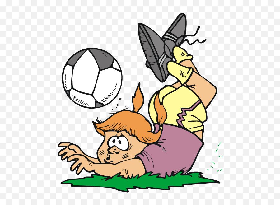 Tripping Over A Soccer Ball - Clip Art Library Emoji,Tripping Clipart
