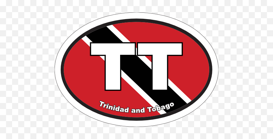 Trinidad U0026 Tobago Tt Flag Oval Sticker Emoji,Trinidad Flag Png
