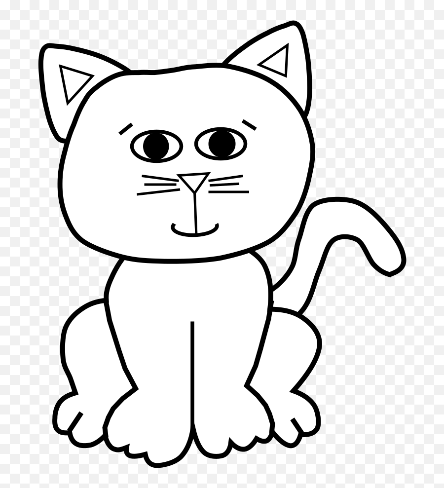 Cat Outline Svg Vector Cat Outline Clip Art - Svg Clipart Emoji,Cat Clipart Outline