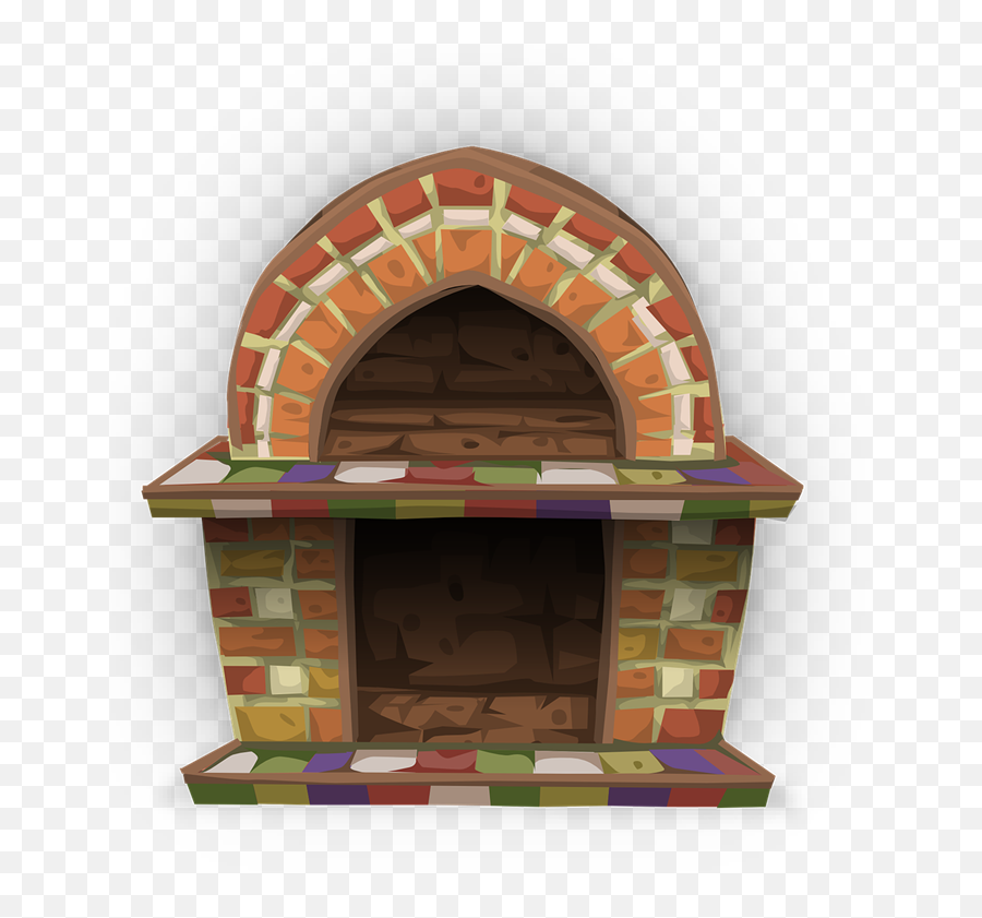 Free Fireplace Clip Art - Empty Fireplace Clipart Emoji,Fireplace Clipart