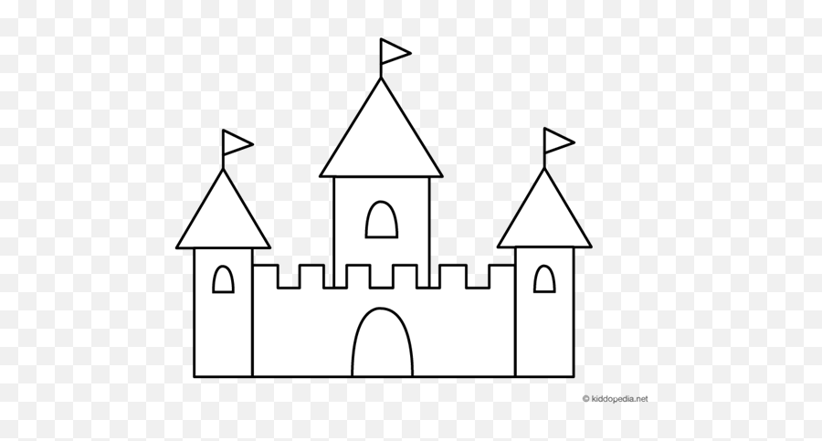 How To Draw The Disney Castle Easy Emoji,Disney Castle Logo Black And White