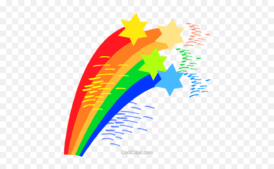 Rainbows With Stars Royalty Free Vector Clip Art Emoji,Estrela Png