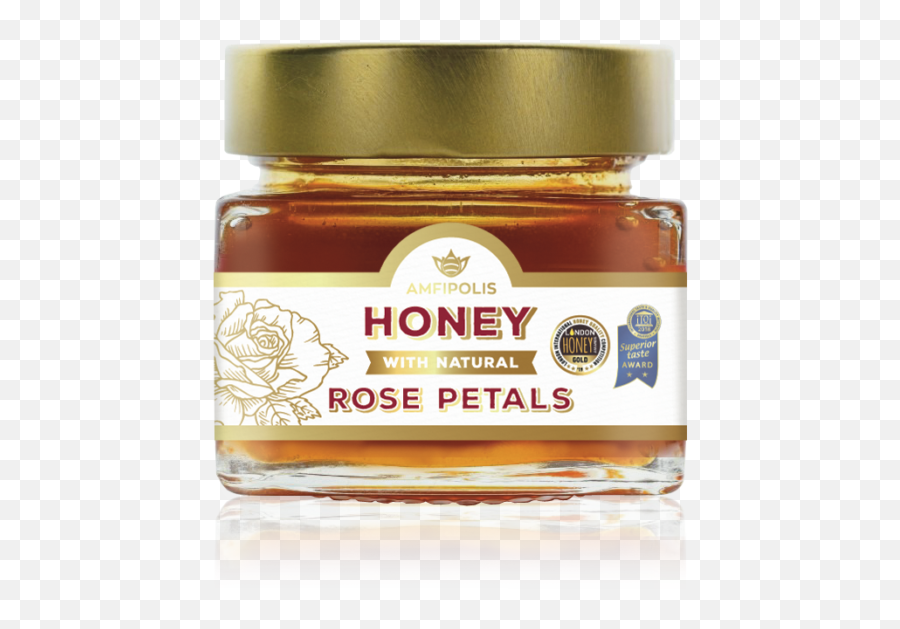 Greek Honey With Rose Petals Premium 250 Gr - Honey Emoji,Rose Petals Png