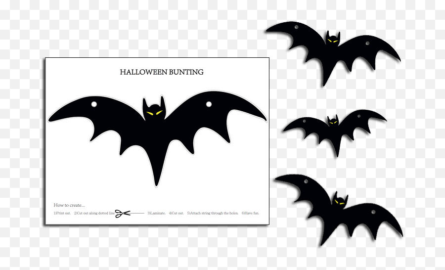 Halloween Bunting Bat Clipart - Full Size Clipart 3042129 Fictional Character Emoji,Bat Clipart Black And White