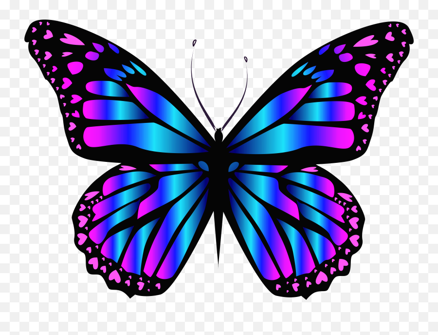 Purple Butterfly Png Clipar Image - Blue Butterfly Png Emoji,Butterfly Png