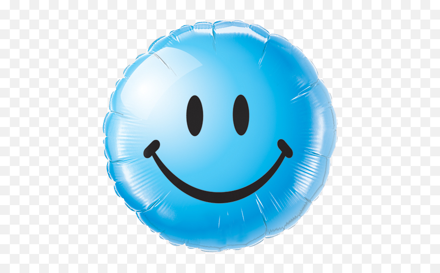 Download Blue Smiley Face Png - Smiley Face Balloon Red Happy Birthday Balloons Emoji,Smiley Face Png