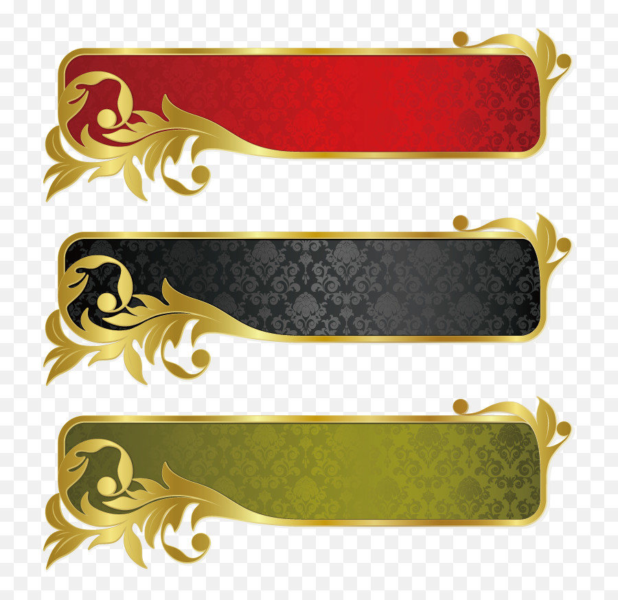 Gold Banner Ribbon Png Vector - Vector Banner Name Plate Png Emoji,Gold Ribbon Png