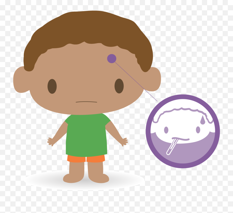 Sick Clipart Viral Fever - Transparent Sick Child Clipart Emoji,Fever Clipart