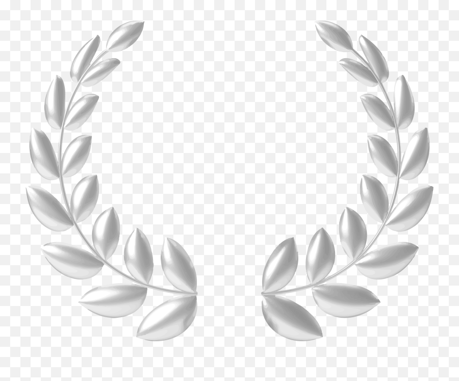 Silver Laurel Wreath Png - Silver Laurel Wreath Png Emoji,Laurel Wreath Png
