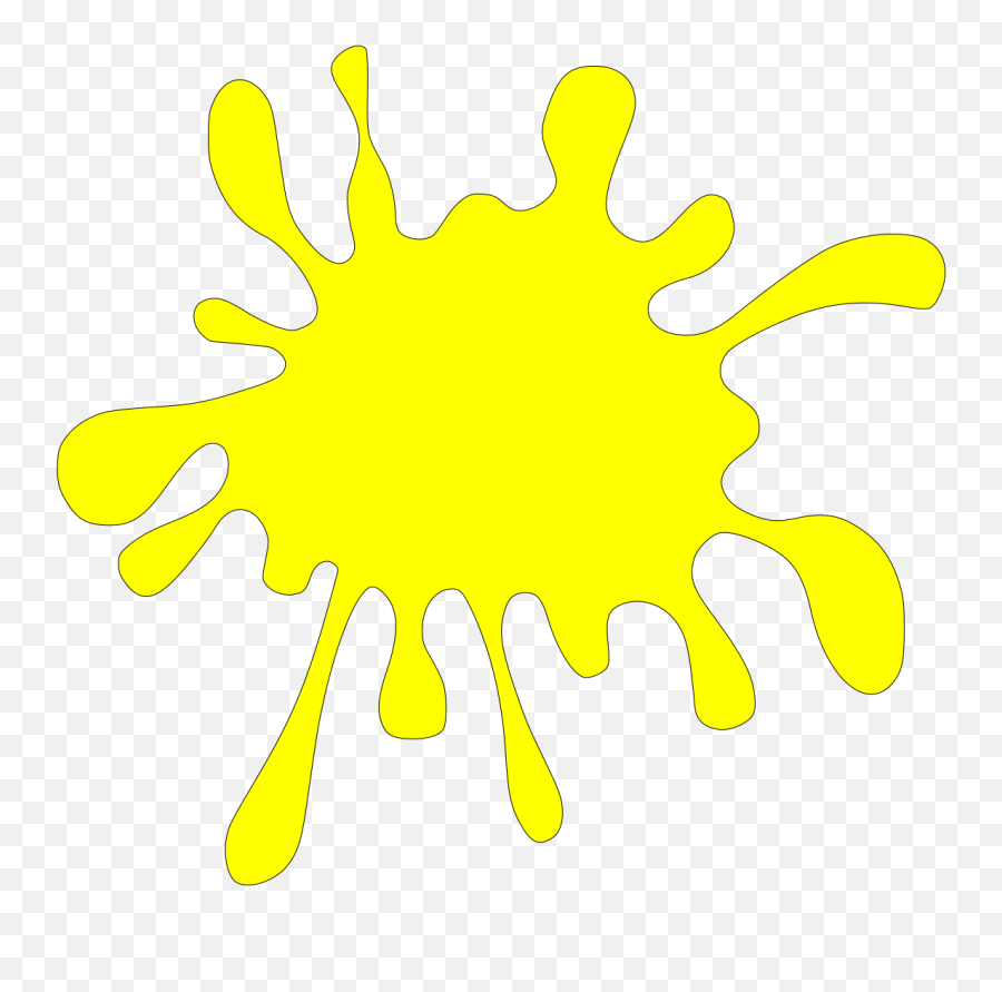Yellow Paint Splatter Clip Art N5 Free Image - Yellow Clipart Emoji,Paint Clipart