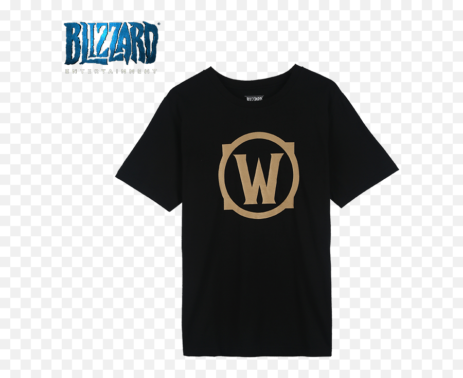 Download Blizzard World Of Warcraft Logo Icon Bronzing Short - World Of Warcraft Shirt Png Emoji,World Of Warcraft Logo