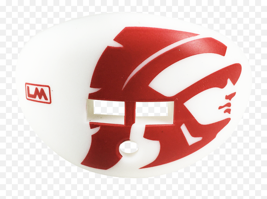 Usc - Trojan Head White Cardinal Football Mouthguard Emoji,Cardinal Football Logo