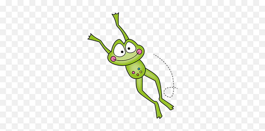 Frog Jumping Clip Art - Clip Art Library Emoji,Frog Pond Clipart