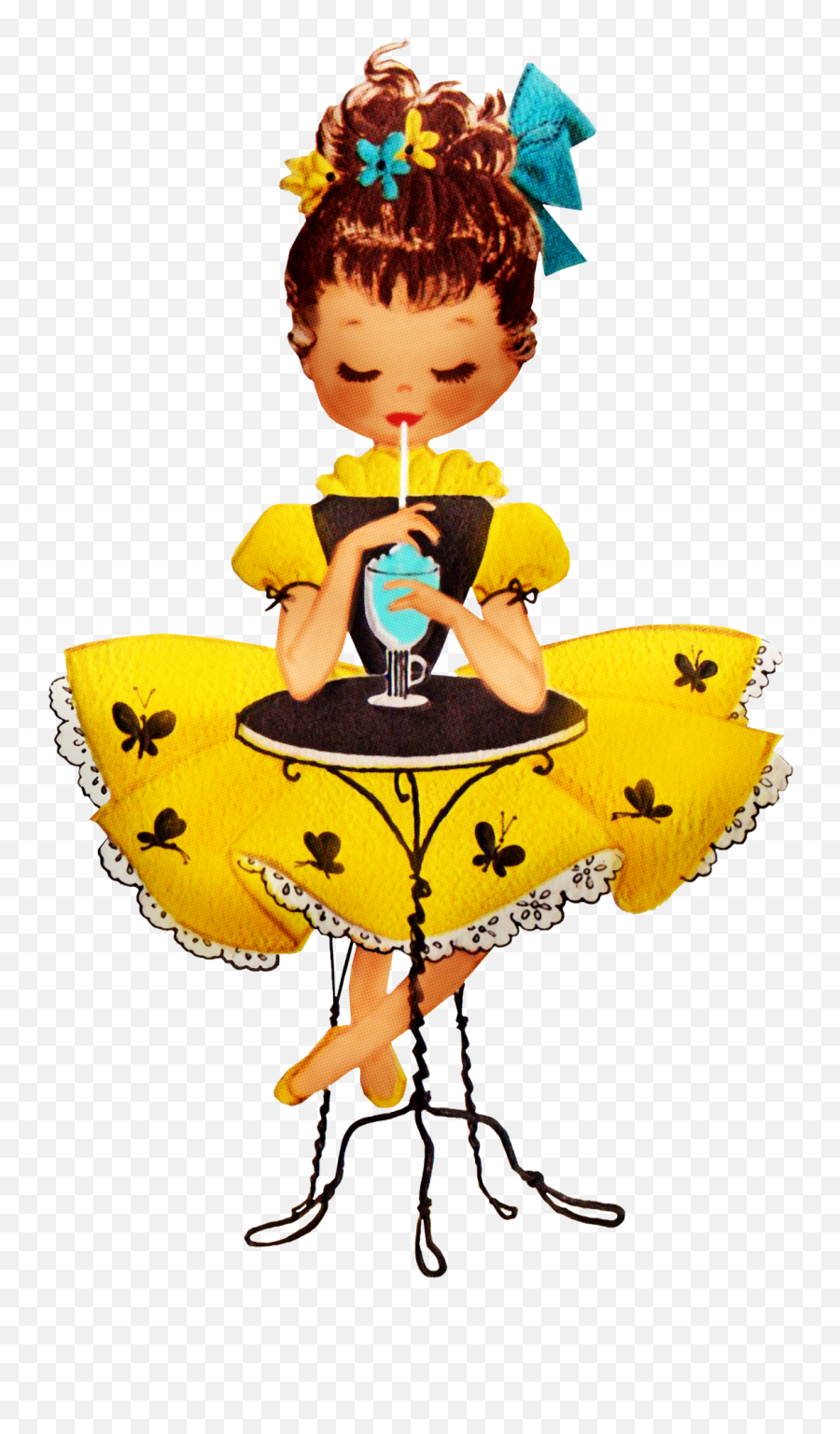 Vintage Girl Restored Clipart Free Stock Photo - Public Emoji,Pin Up Girl Clipart