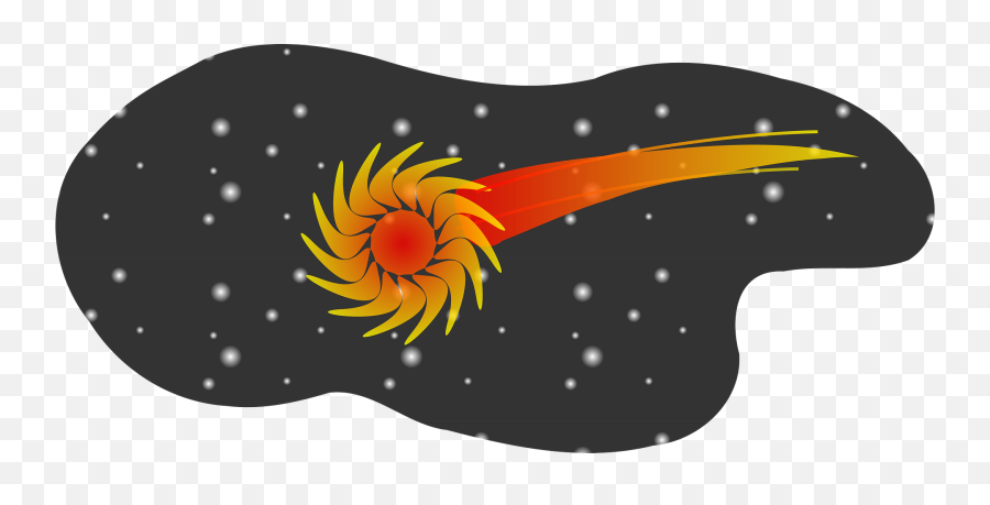 Fireball In The Night Sky Clipart - Language Emoji,Sky Clipart