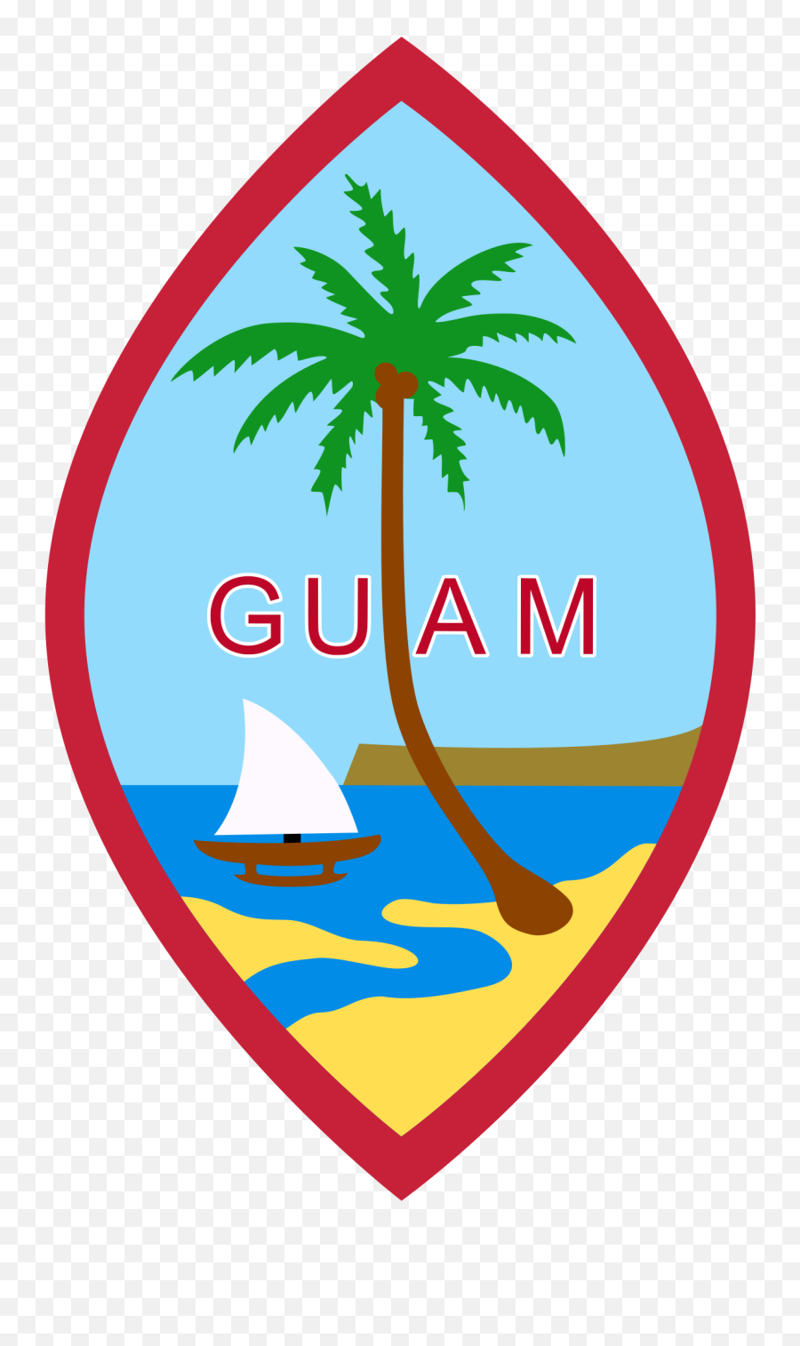 Seal Of Guam - Wikipedia Guam Circle Flag Png Emoji,Seal Clipart