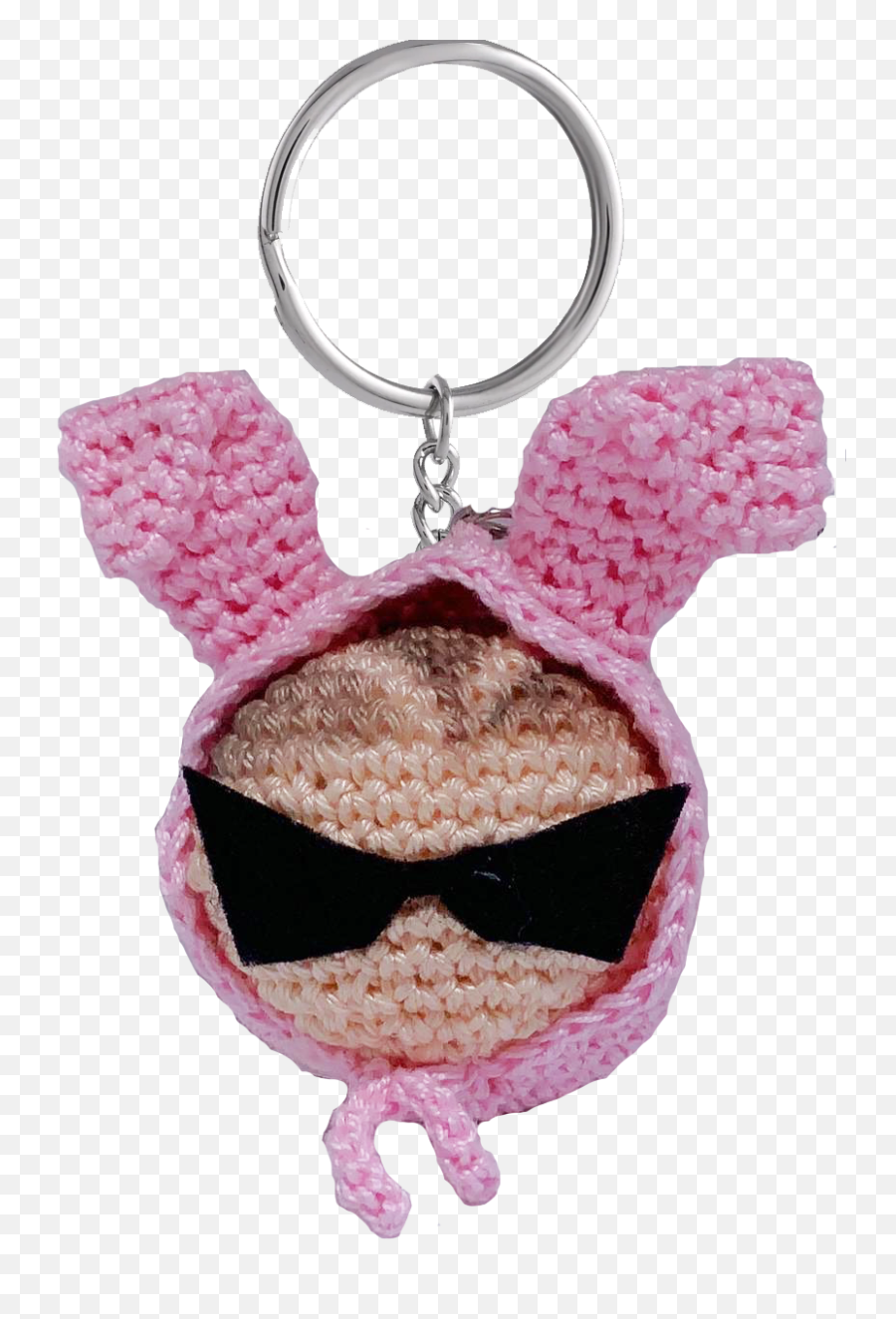 Bad Bunny Crochet Keychain - Etzy Bad Bunny Crochet Emoji,Bad Bunny Logo