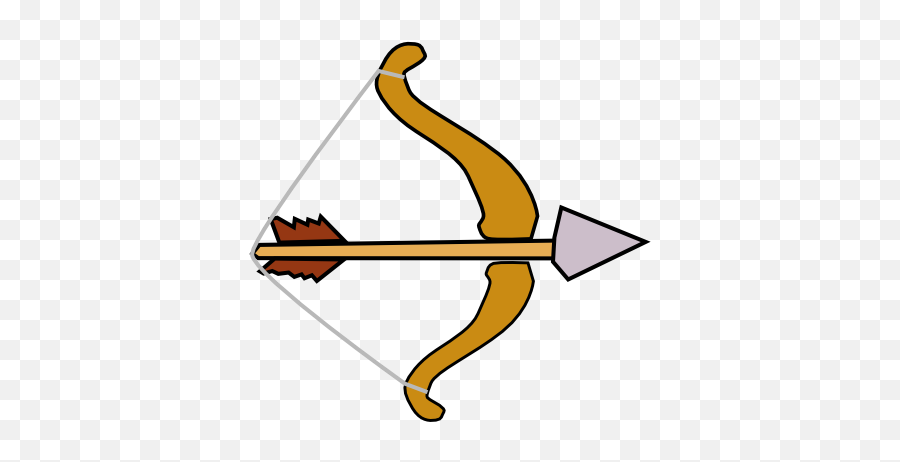 Bow And Arrow Clipart - Archery Bow Clipart Emoji,Bow And Arrow Clipart