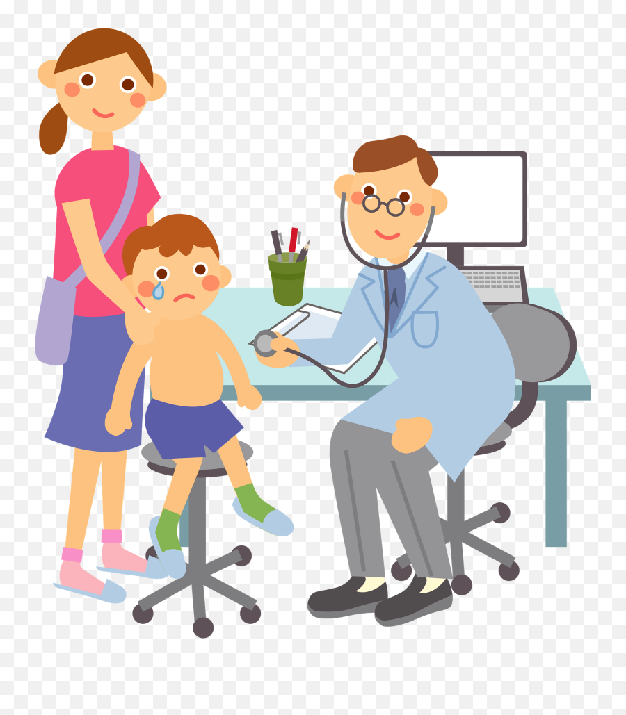 Paul Medical Doctor And Child Patient Clipart Free Emoji,Healthcare Clipart
