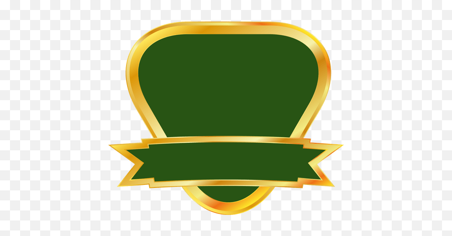 Green Gold Ribbon Emblem - Transparent Round Logo Png Emoji,Gold Ribbon Png
