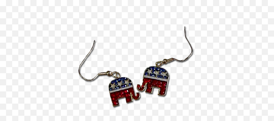 Crystal Republican Logo Earrings - Solid Emoji,Republican Logo