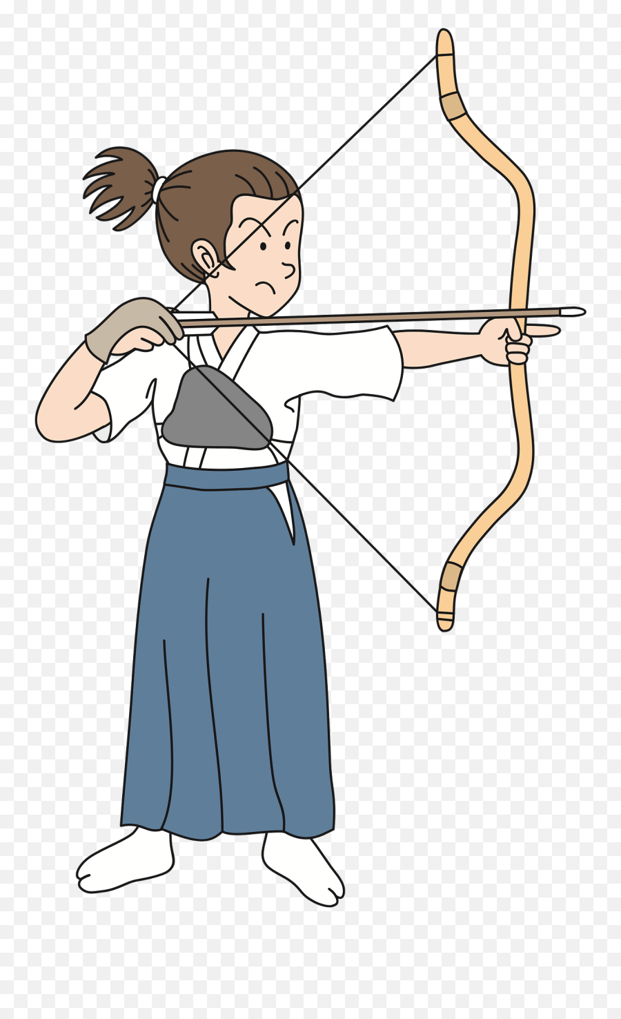 Female Archer Clipart Emoji,Archer Clipart