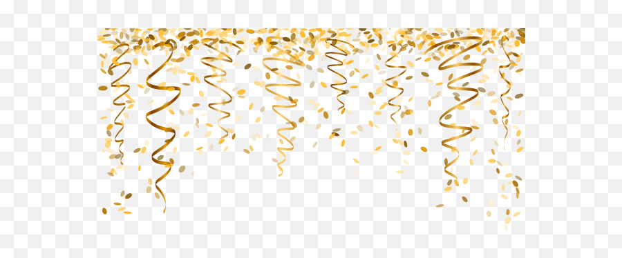Eve Decoration Transparent Png - Vector Gold Confetti Png Emoji,New Year Png
