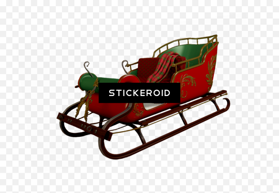 Download Santa Sleigh Holidays - Sled Png Image With No Santa Claus Emoji,Sledge Clipart