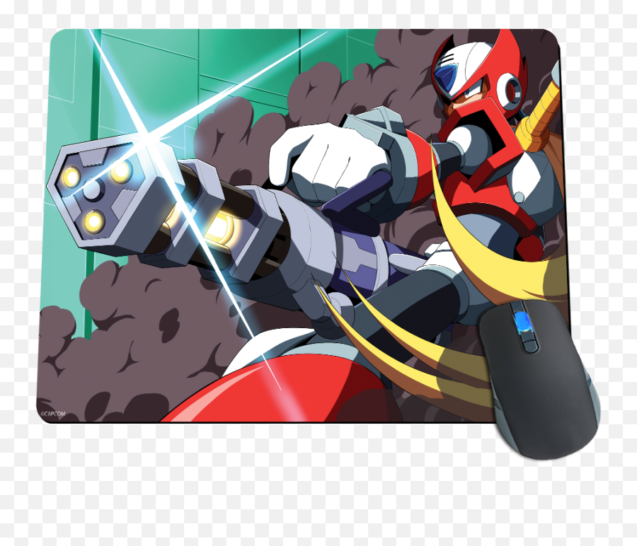 For Fans By Fansrockman X Dive Zero Gatling Gun Mousepad - Megaman X Dive Fan Art Emoji,Megaman X Logo