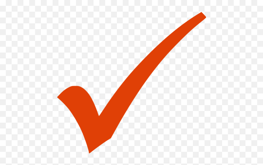 Checkmark Orange - Clipart Best Red Check Mark Transparent Emoji,Red Check Mark Png