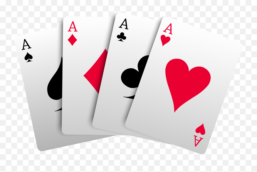 4 Aces Cards Png Clipart - Ace Cards Png Emoji,Card Clipart