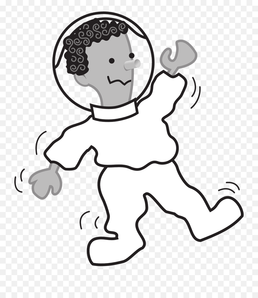Astronaut Outline Emoji,Astronaut Clipart Black And White