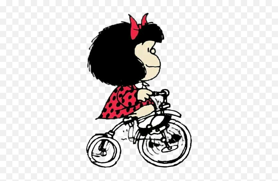 Check Out This Transparent Mafalda On Tricycle Png Image Emoji,Tricycles Clipart
