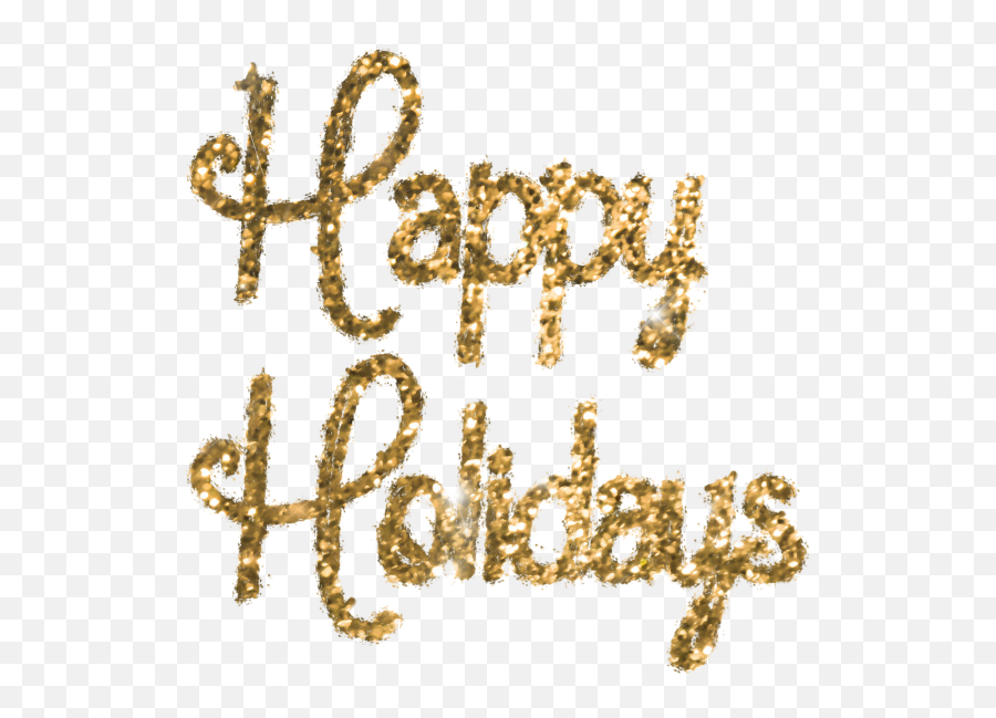 Happyholidays Glitter Holidays Ftestickers Happy - Happy Gold Glitter Happy Holidays Emoji,Happy Holidays Clipart