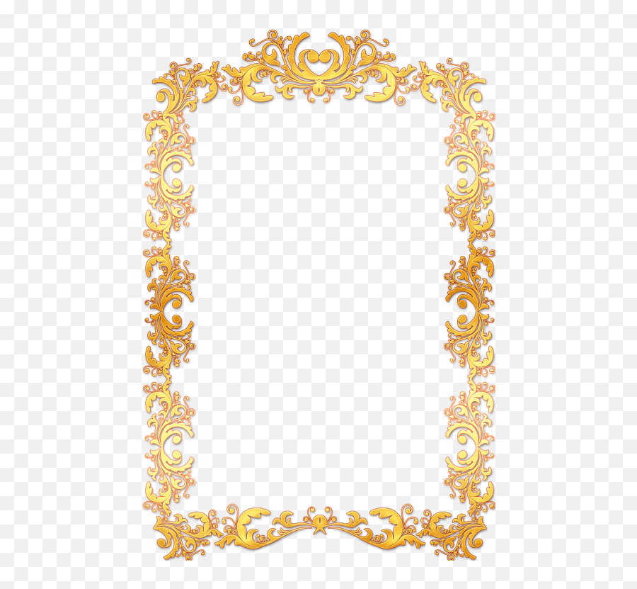 Elegant Gold Border Png - Border For Certificate Portrait Emoji,Gold Border Png