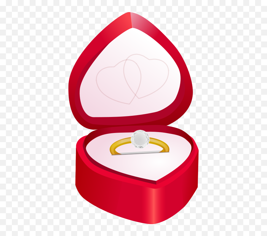 Best Engagement Ring Clipart - Cartoon Engagement Ring In Box Emoji,Language Clipart