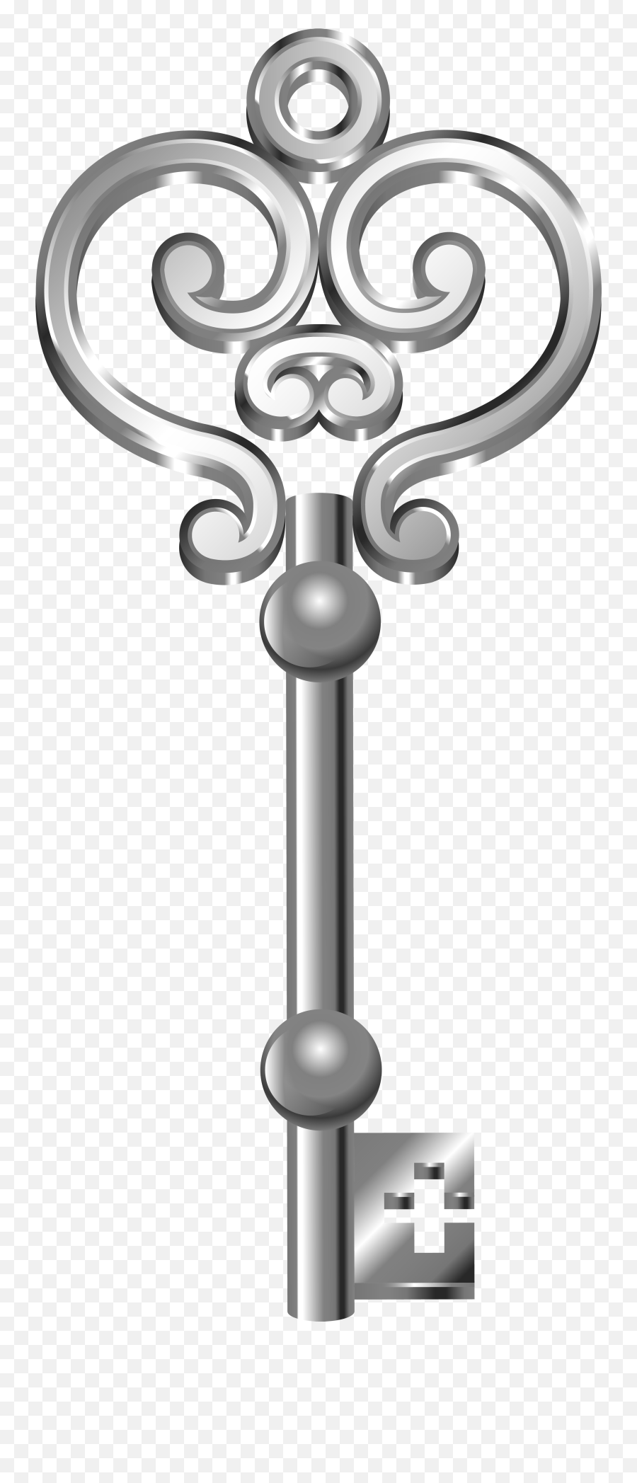 Silver Key Png Clip Art - Silver Key Clipart Png Emoji,Keys Clipart