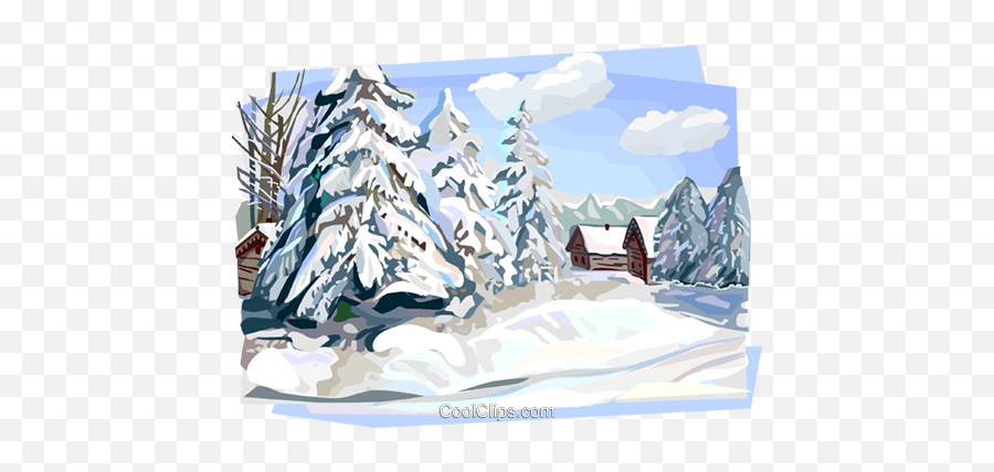 Winter Scene Clipart Transparent Png - Winter Nature Clipart Emoji,Winter Scene Clipart