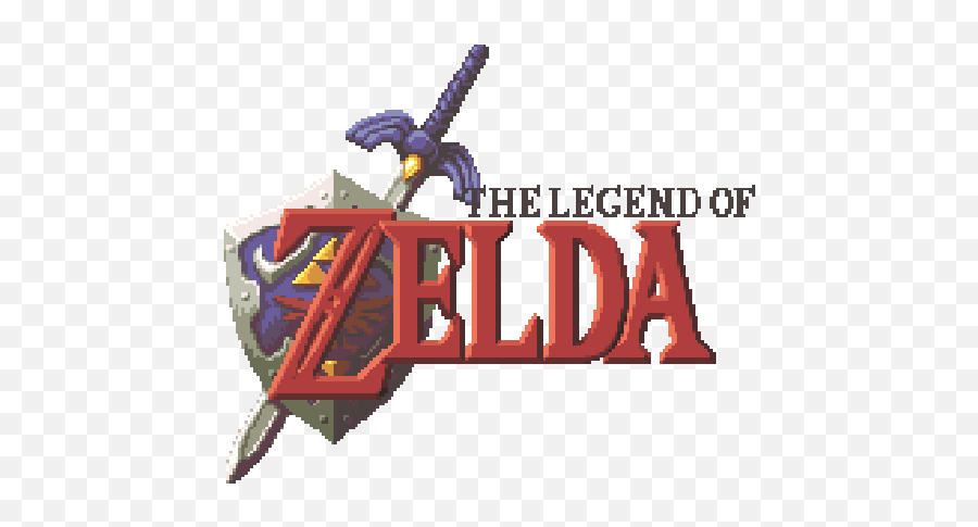 Pin - Loz Pixel Art Logo Emoji,Zelda Logo