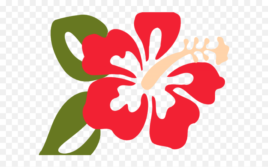 Black Hibiscus Clip Art Transparent Png - Hawaiian Flowers Clip Art Emoji,Hibiscus Clipart