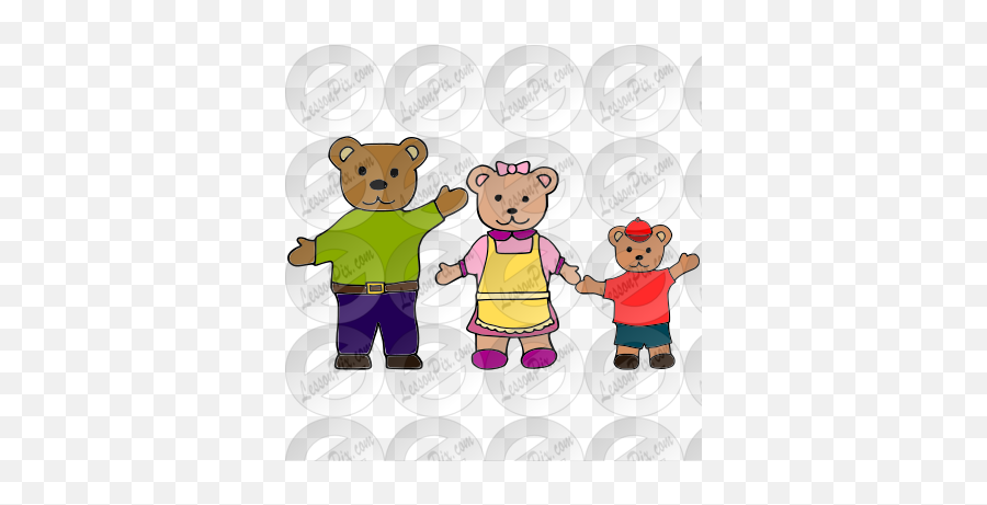 3 Bears Picture For Classroom Therapy Use - Great 3 Bears Happy Emoji,Bears Clipart