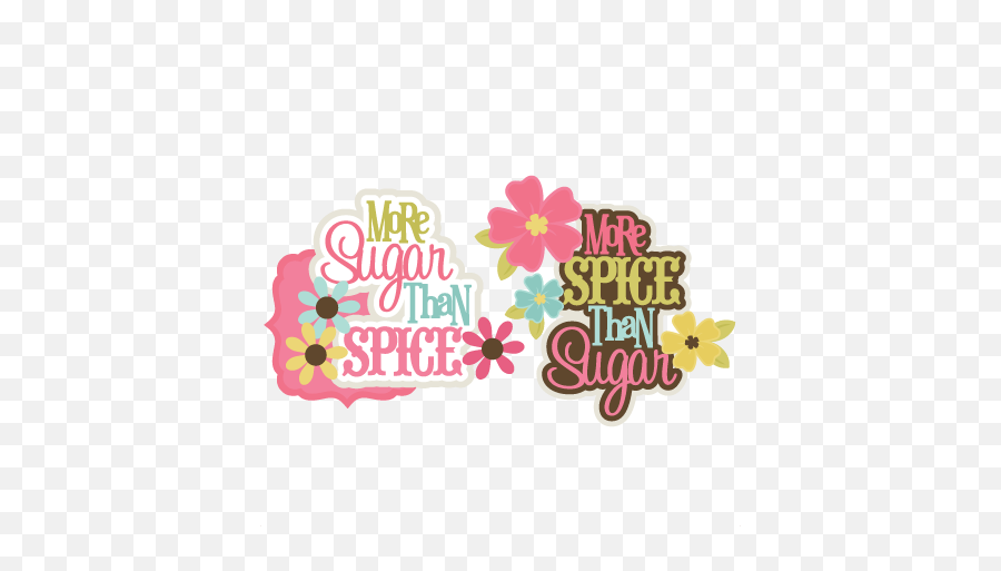 Sugar Spice Svg Scrapbook Title Girl - Titles For Cute Girl Emoji,Spice Clipart