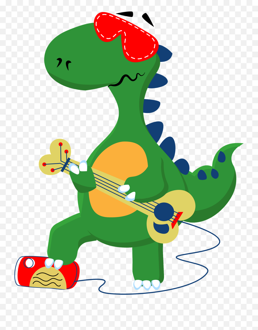 Dinosaur Playing Music Clipart Free Download Transparent - Animated Cartoon Emoji,Music Clipart