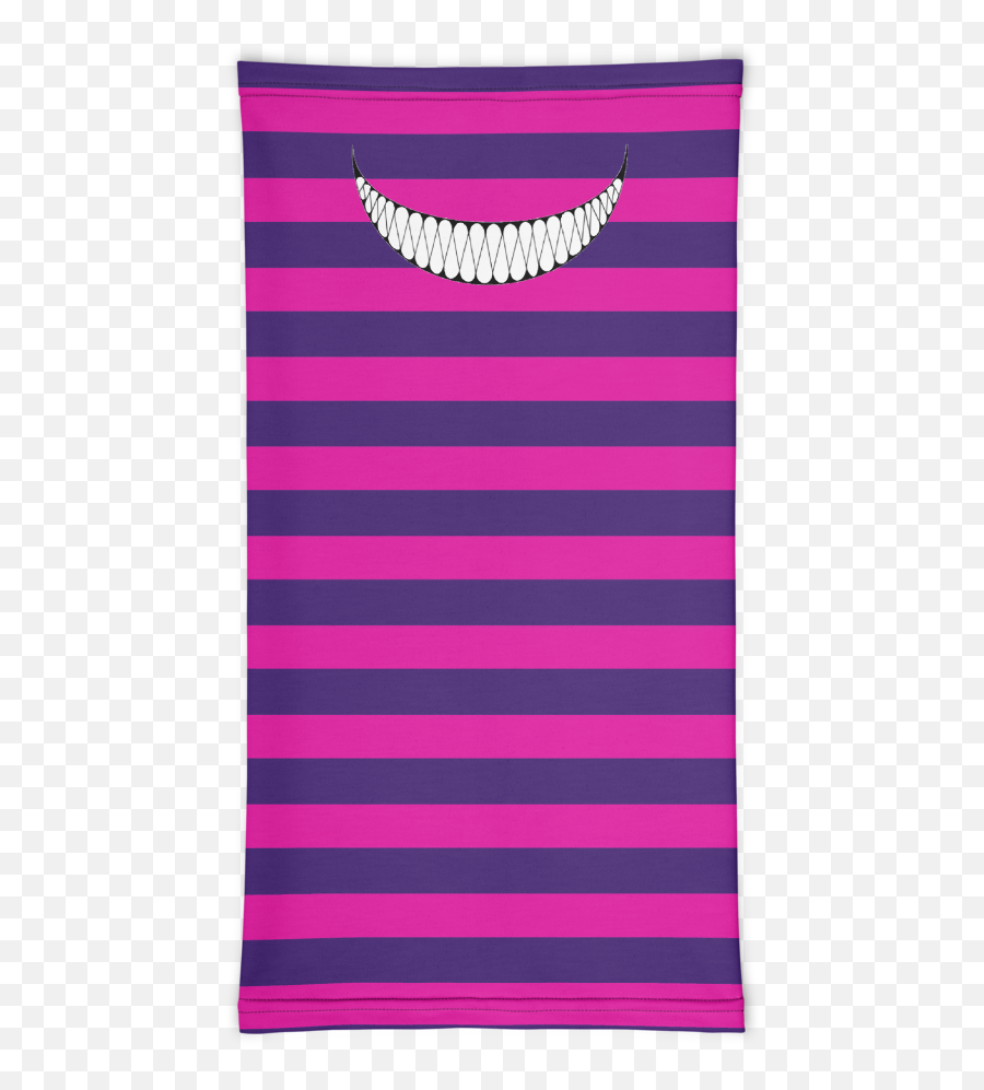 Cheshire Cat Smile Striped Face Mask Emoji,Cheshire Cat Smile Png