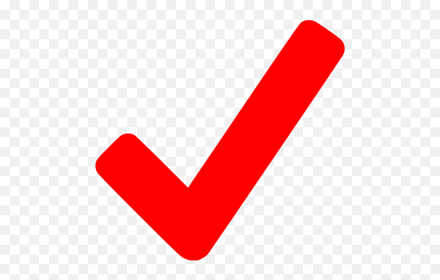 Red Checkmark Icon - Red Check Symbol Png Emoji,Checkmark Png